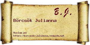 Börcsök Julianna névjegykártya