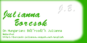 julianna borcsok business card