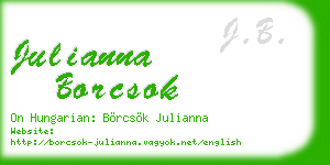 julianna borcsok business card